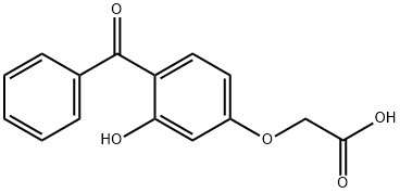 2-(4-benzoyl-3-hydroxyphenoxy)acetic acid结构式