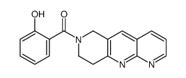 (9CI)-6,7,8,9-四氢-7-(2-羟基苯甲酰基)-吡啶并[2,3-b][1,6]萘啶结构式