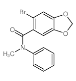 6-bromo-N-methyl-N-phenyl-benzo[1,3]dioxole-5-carboxamide Structure