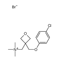 [3-[(4-chlorophenoxy)methyl]oxetan-3-yl]methyl-trimethylazanium,bromide Structure