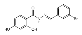 N'-(3-bromobenzylidene)-2,4-dihydroxybenzohydrazide Structure