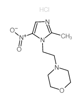 4-[2-(2-methyl-5-nitro-imidazol-1-yl)ethyl]morpholine结构式