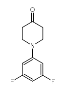 1-(3,5-二氟苯基)哌啶-4-酮结构式