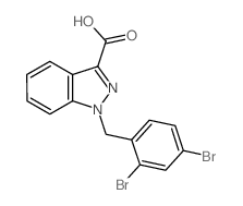 1H-Indazole-3-carboxylic acid, 1-(2,4-dibromobenzyl)- Structure