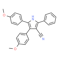 4,5-Bis(4-methoxyphenyl)-2-phenyl-1H-pyrrole-3-carbonitrile结构式