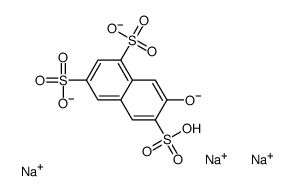 trisodium 7-hydroxynaphthalene-1,3,6-trisulphonate Structure