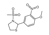 Thiazolidine, 2-(4-methoxy-3-nitrophenyl)-3-(methylsulfonyl)- (9CI) structure