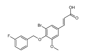3-[3-bromo-4-[(3-fluorophenyl)methoxy]-5-methoxyphenyl]prop-2-enoic acid Structure