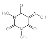 2,4,5,6(1H,3H)-Pyrimidinetetrone,1,3-dimethyl-, 5-oxime structure
