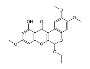 6-ethoxy-11-hydroxy-2,3,9-trimethoxy-6H-chromeno[3,4-b]chromen-12-one Structure