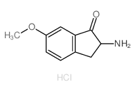 2-amino-6-methoxy-2,3-dihydroinden-1-one结构式
