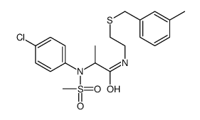 2-(4-chloro-N-methylsulfonylanilino)-N-[2-[(3-methylphenyl)methylsulfanyl]ethyl]propanamide Structure