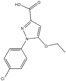 1-(4-chloro-phenyl)-5-ethoxy-1H-pyrazole-3-carboxylic acid结构式