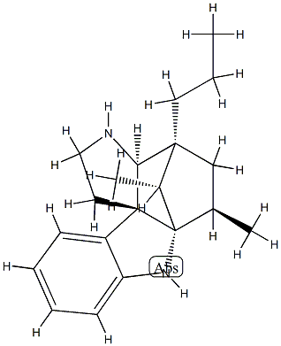(3β,5α,12β,19α,20R)-3-Methyl-2α,20-cyclo-8,9-secoaspidospermidine Structure