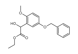 ethyl 2-(5-(benzyloxy)-2-methoxyphenyl)-2-hydroxyacetate结构式
