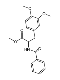 (+/-)-methyl 2-benzoylamino-3-(3,4-dimethoxyphenyl)propanoate Structure