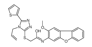 Acetamide, N-(2-methoxy-3-dibenzofuranyl)-2-[[4-(2-propenyl)-5-(2-thienyl)-4H-1,2,4-triazol-3-yl]thio]- (9CI) picture
