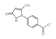 5-methyl-1-(4-nitrophenyl)-2H-pyrazol-3-one结构式
