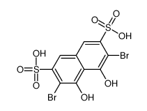 3,6-dibromo-4,5-dihydroxynaphthalene-2,7-disulfonic acid Structure