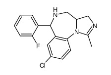 8-chloro-6-(2-fluoro-phenyl)-1-methyl-3a,4,5,6-tetrahydro-3H-benzo[f]imidazo[5,1-a][1,4]diazepine structure