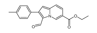 ethyl 3-formyl-2-(4-methylphenyl)indolizine-6-carboxylate结构式