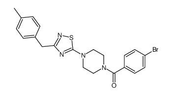 (4-bromophenyl)-[4-[3-[(4-methylphenyl)methyl]-1,2,4-thiadiazol-5-yl]piperazin-1-yl]methanone结构式