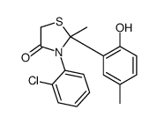 3-(2-chlorophenyl)-2-(2-hydroxy-5-methylphenyl)-2-methyl-1,3-thiazolidin-4-one Structure