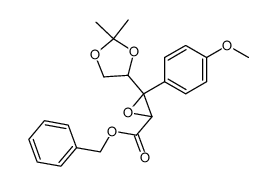 3-(2,2-Dimethyl-[1,3]dioxolan-4-yl)-3-(4-methoxy-phenyl)-oxirane-2-carboxylic acid benzyl ester Structure