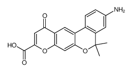 3-Amino-5,5-dimethyl-11-oxo-5H,11H-6,8-dioxa-benzo[a]anthracene-9-carboxylic acid结构式