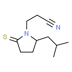 1-Pyrrolidinepropanenitrile,2-(2-methylpropyl)-5-thioxo- Structure