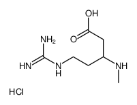 5-(diaminomethylideneamino)-3-(methylamino)pentanoic acid,hydrochloride结构式