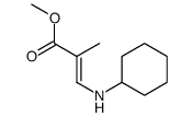 methyl 3-(cyclohexylamino)-2-methylprop-2-enoate Structure
