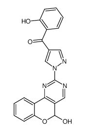 2-[4-(2-hydroxy-benzoyl)-pyrazol-1-yl]-4-(2-hydroxy-phenyl)-pyrimidine-5-carbaldehyde Structure