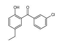 (3-chlorophenyl)-(5-ethyl-2-hydroxyphenyl)methanone结构式