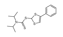 (4-phenyl-1,3-dithiol-2-yl) N,N-di(propan-2-yl)carbamodithioate结构式