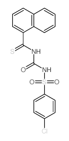 1-Naphthalenecarbothioamide,N-[[[(4-chlorophenyl)sulfonyl]amino]carbonyl]- Structure