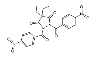 4,4-diethyl-1,2-bis(4-nitrobenzoyl)pyrazolidine-3,5-dione结构式