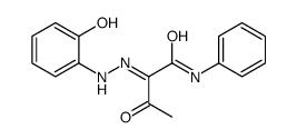 2-[(2-hydroxyphenyl)hydrazinylidene]-3-oxo-N-phenylbutanamide结构式