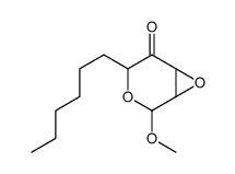 4-hexyl-2-methoxy-3,7-dioxabicyclo[4.1.0]heptan-5-one结构式