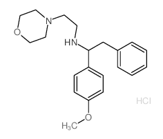 4-Morpholineethanamine,N-[1-(4-methoxyphenyl)-2-phenylethyl]-, hydrochloride (1:1) Structure