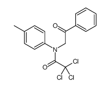 2,2,2-trichloro-N-(4-methylphenyl)-N-phenacylacetamide结构式