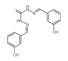 Carbonothioicdihydrazide, bis[(3-hydroxyphenyl)methylene]- (9CI) structure