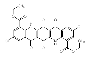 diethyl 2,9-dichloro-6,7,13,14-tetraoxo-5,12-dihydroquinolino[2,3-b]acridine-4,11-dicarboxylate结构式