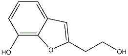 2-(1-羟基乙基)-7-羟基苯并呋喃结构式