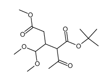 methyl 4-tert-butoxycarbonyl-3-di-methoxymethyl-5-oxohexanoate结构式