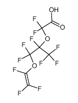 Difluoro-(1,2,2-trifluoro-1-trifluoromethyl-2-trifluorovinyloxy-ethoxy)-acetic acid结构式