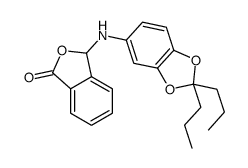 3-[(2,2-dipropyl-1,3-benzodioxol-5-yl)amino]-3H-2-benzofuran-1-one Structure