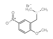 Sulfonium,[(2-methoxy-5-nitrophenyl)methyl]dimethyl-, bromide (1:1) structure