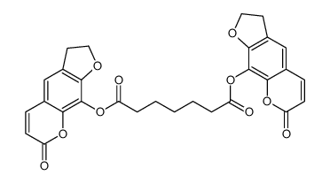 Heptanedioic acid, bis(2,3-dihydro-7-oxo-7H-furo(3,2-g)(1)benzopyran-9-yl)ester Structure