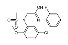 2-(5-chloro-2-methoxy-N-methylsulfonylanilino)-N-(2-fluorophenyl)acetamide Structure